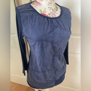 Inizio Elegant Navy Blue top size M made in Italy